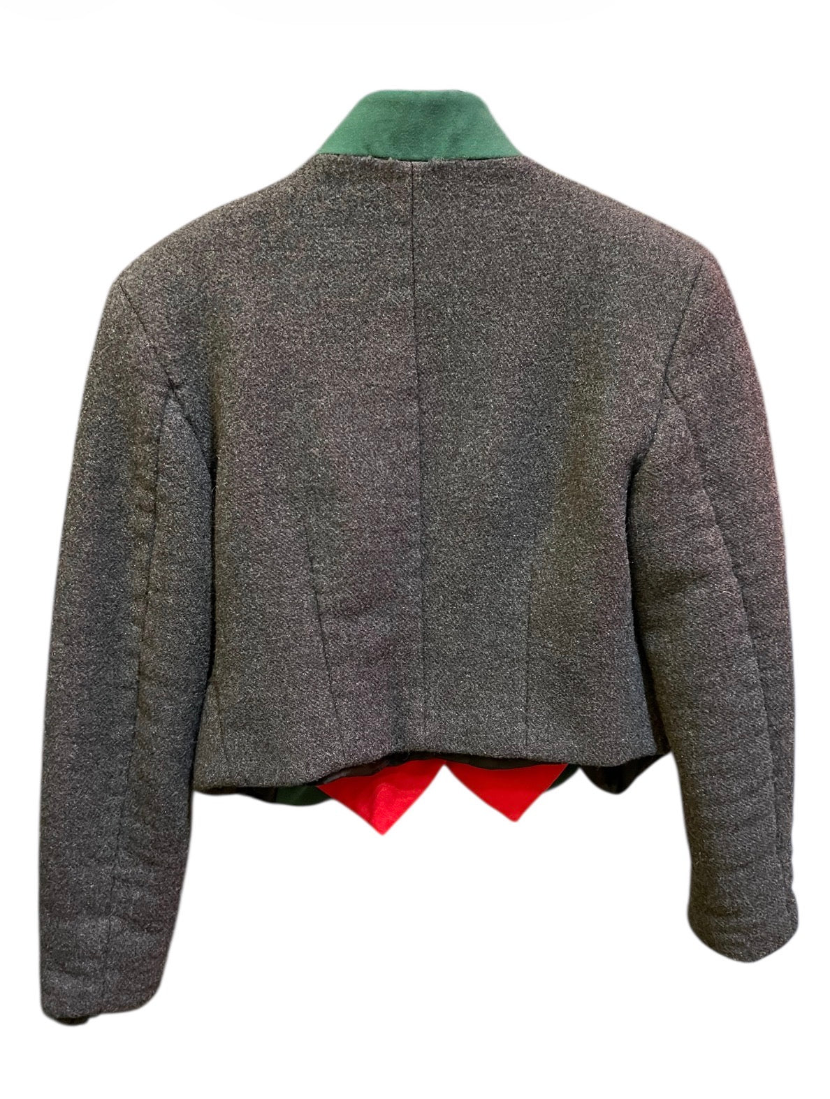 Moschino Wool Jacket in Gray, Green, and Red&nbsp;