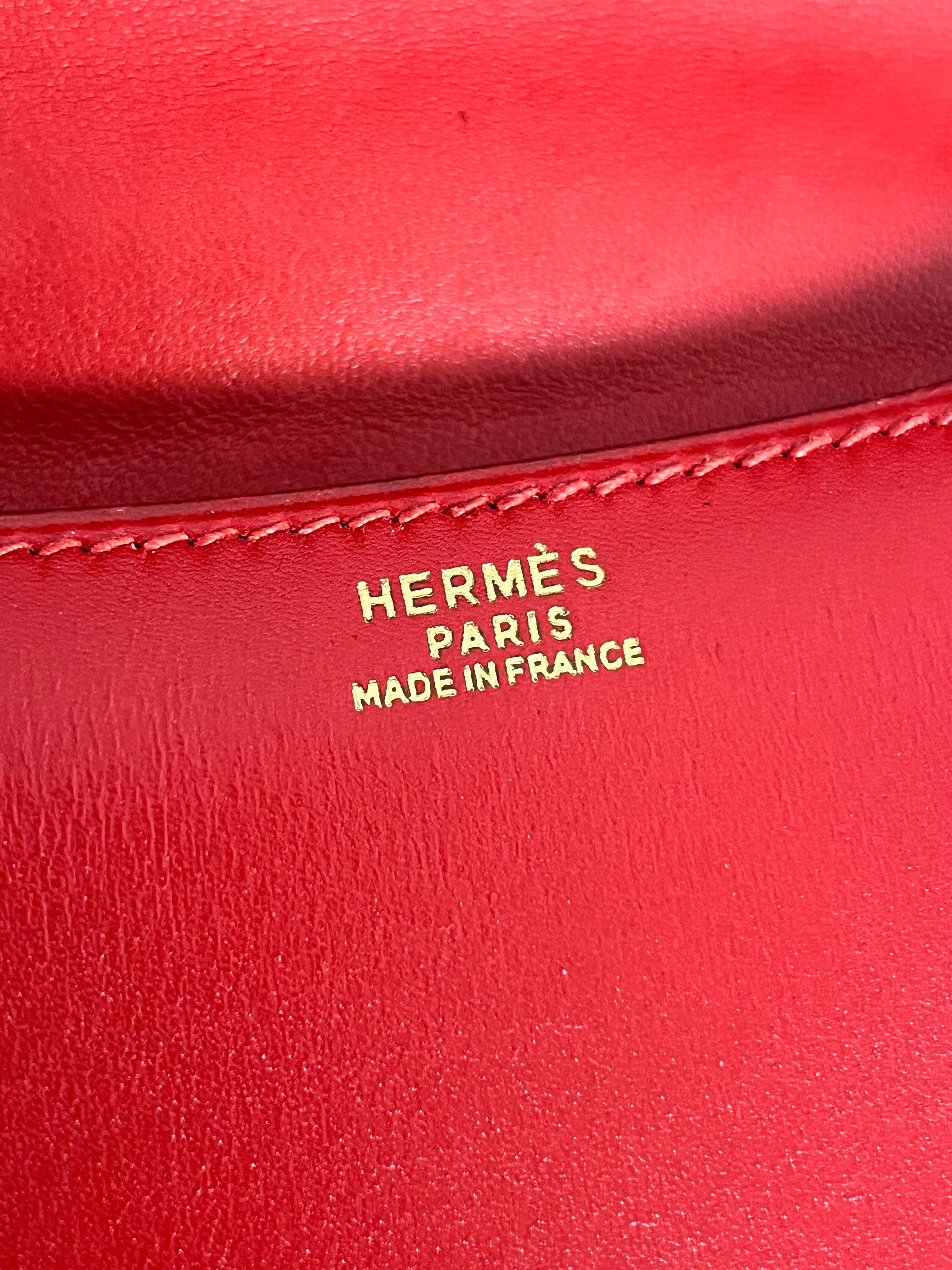 Vintage Hermès Constance 23 Rouge H Box Calf Leather (1971)