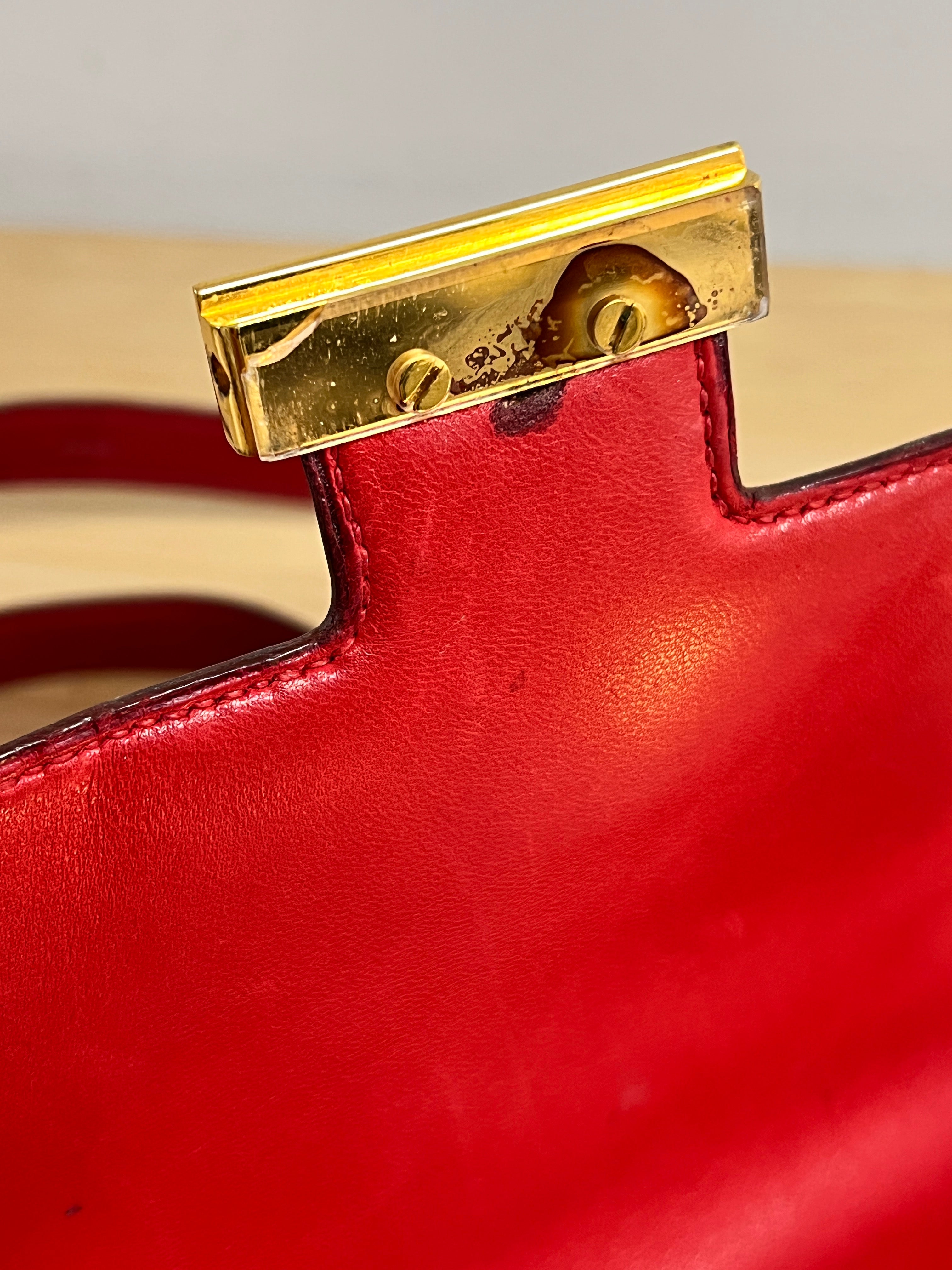 Vintage Hermès Constance 23 Rouge H Box Calf Leather (1971)