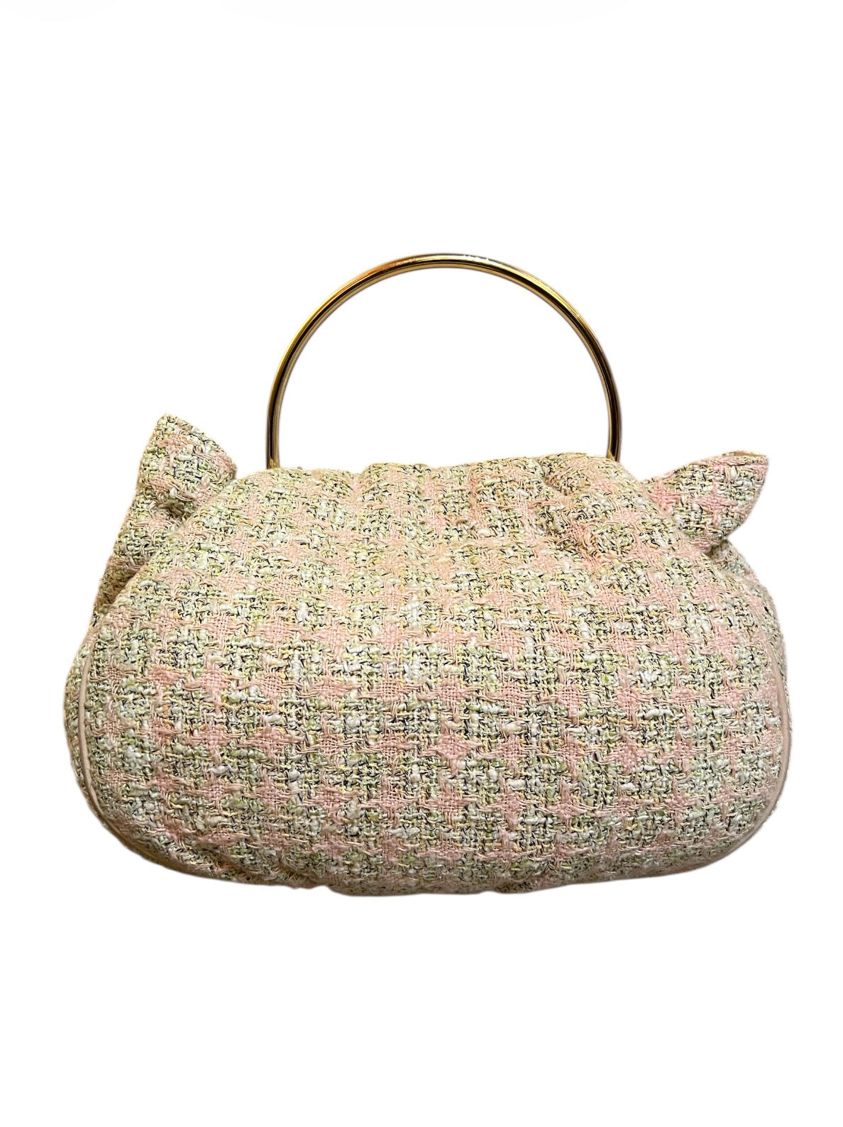 2005 Pink and Green Chanel Tweed Handbag