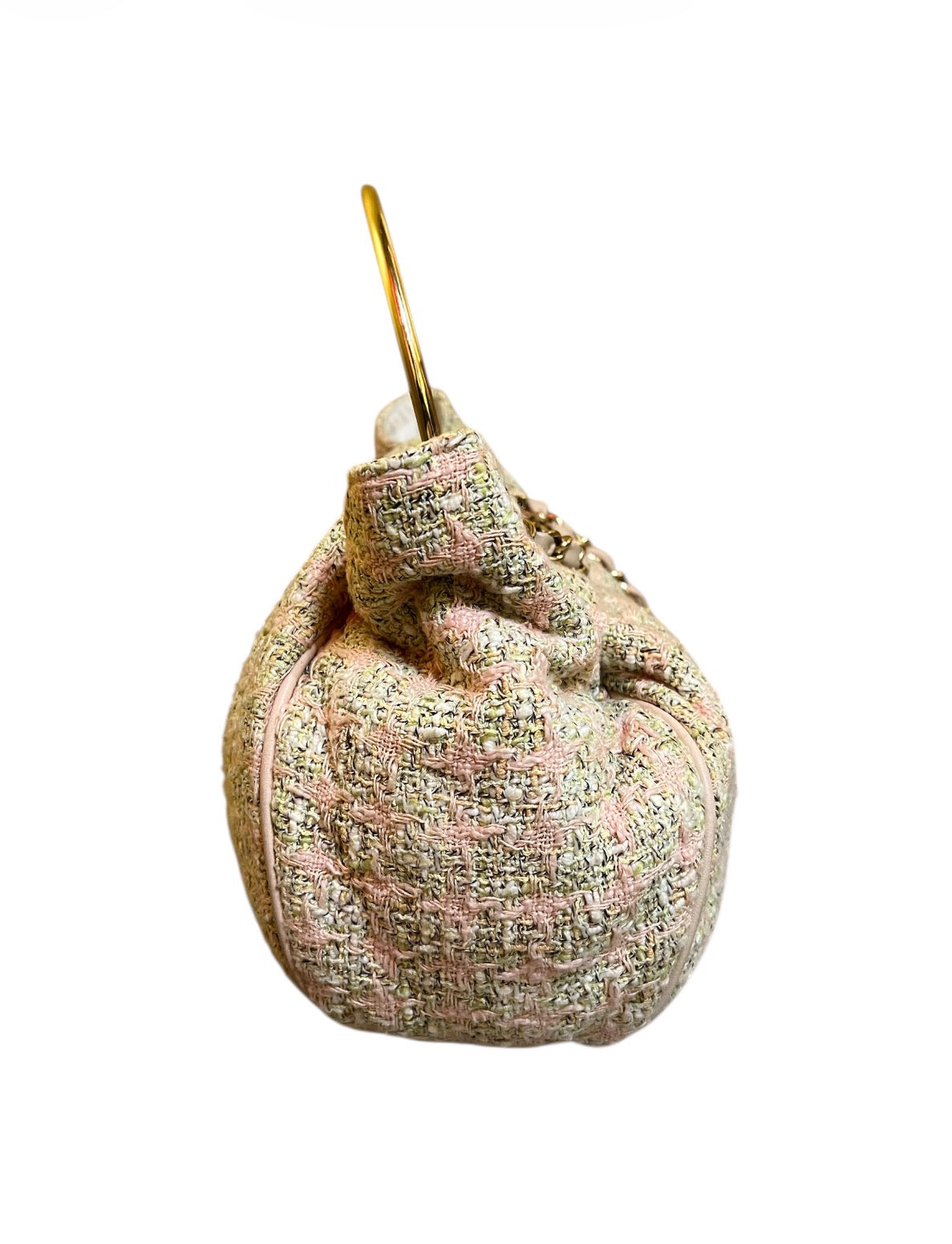 2005 Pink and Green Chanel Tweed Handbag