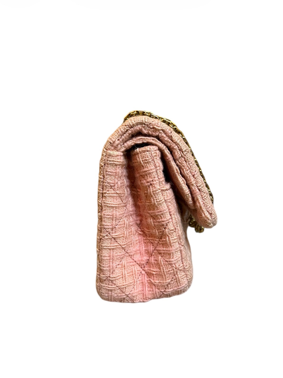 2017 Chanel Pink Tweed Handbag