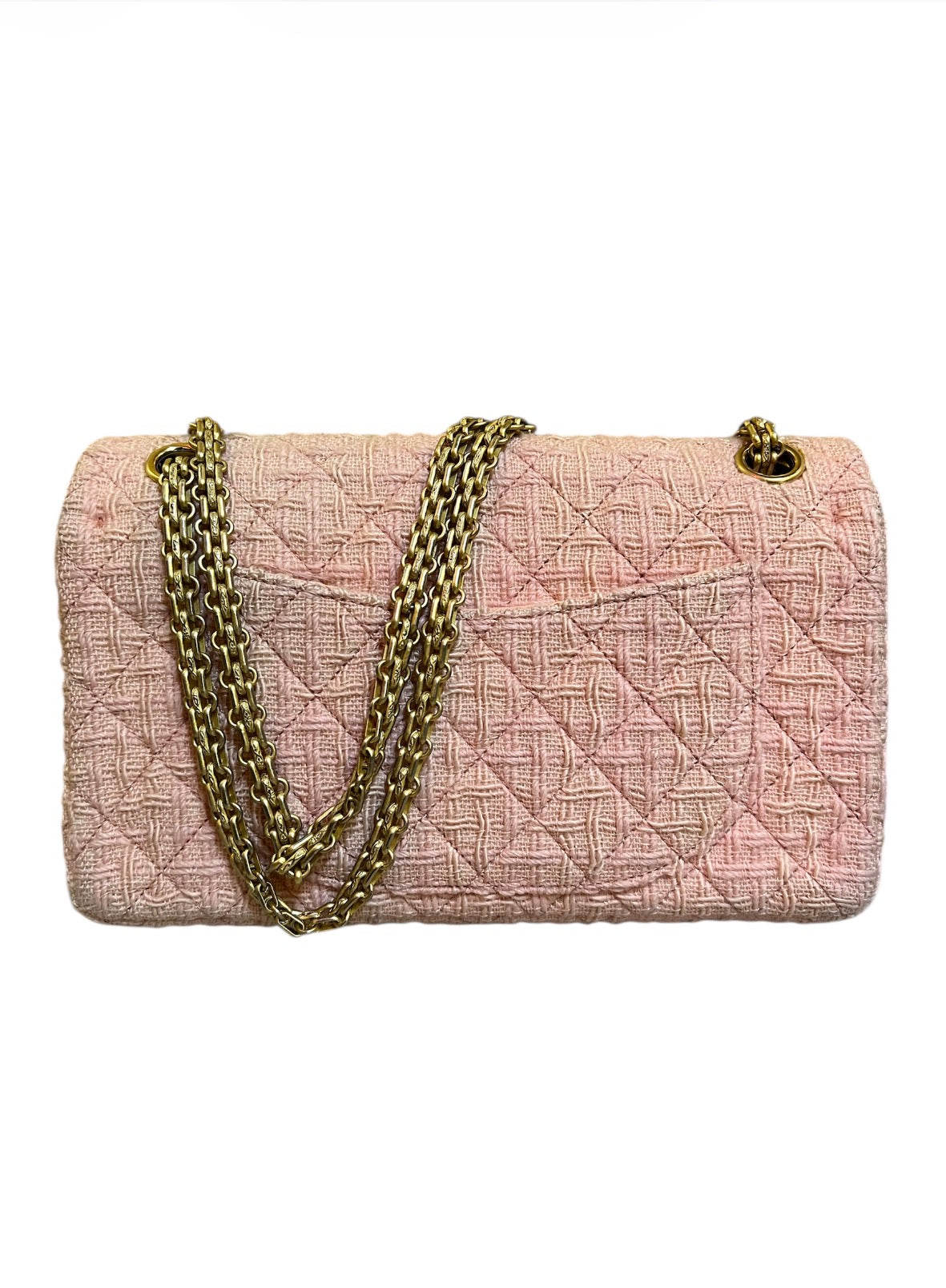 2017 Chanel Pink Tweed Handbag