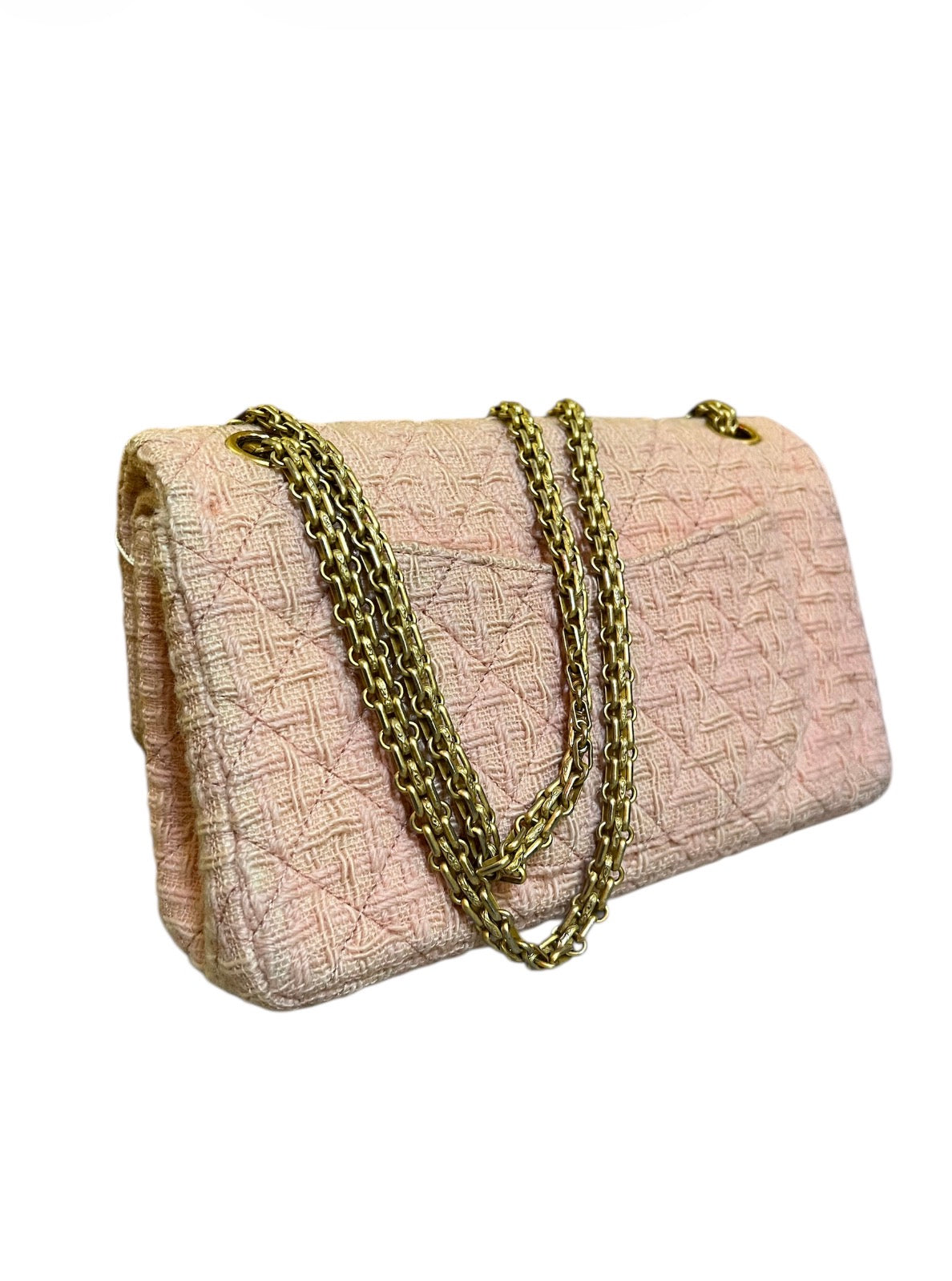2017 Chanel Pink Tweed Handbag