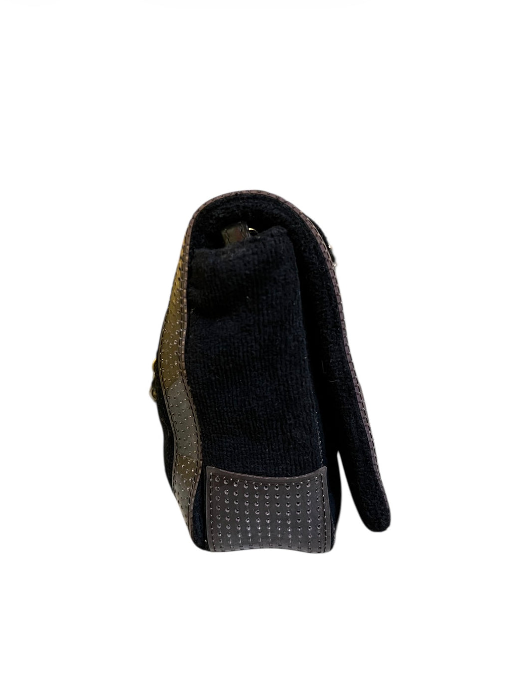 2008 Chanel Handbag in Midnight Blue Epongeai with CC Logo on the Front