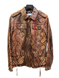 Gucci Brown and Gold Python Jacket