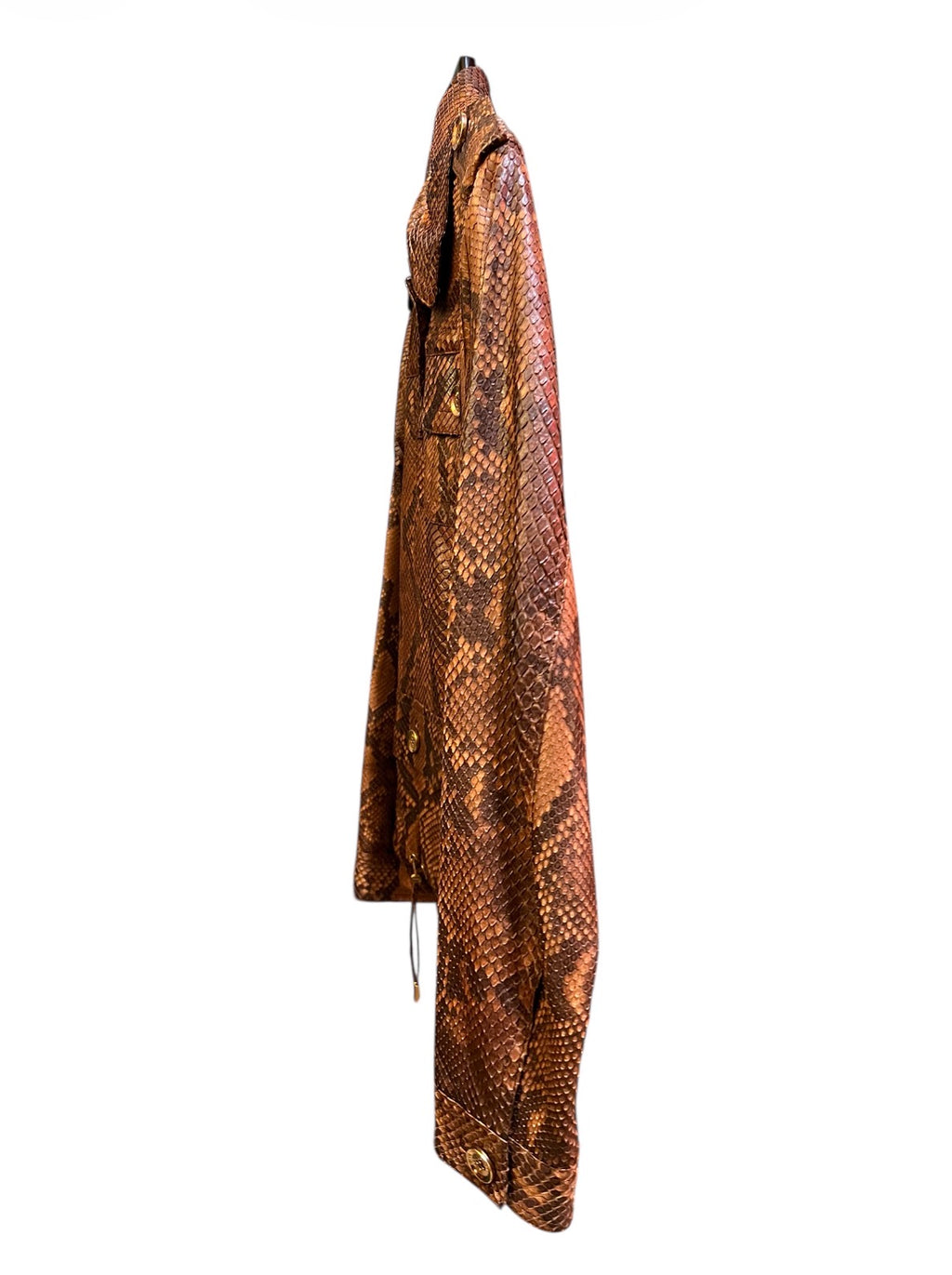 Gucci Brown and Gold Python Jacket