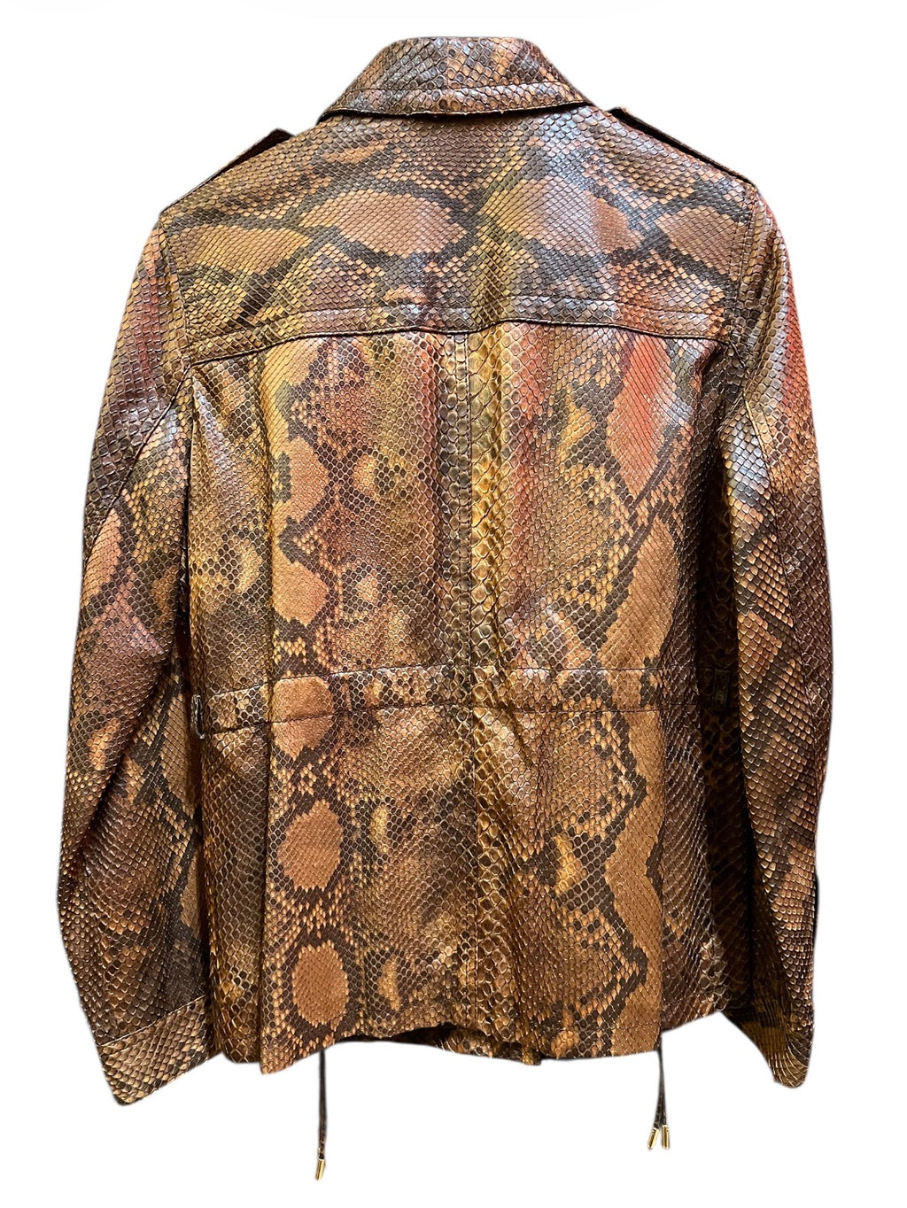 Gucci Brown and Gold Python Jacket