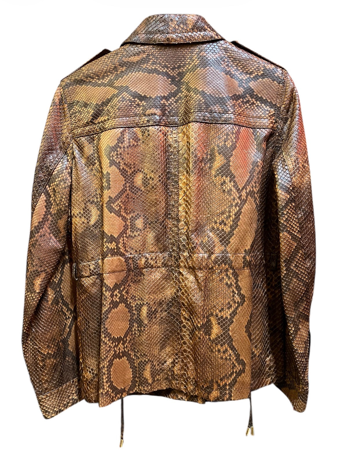 Gucci Brown and Gold Python Jacket