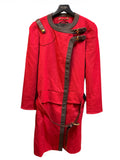 Gucci Long Red and Gold Wool Coat