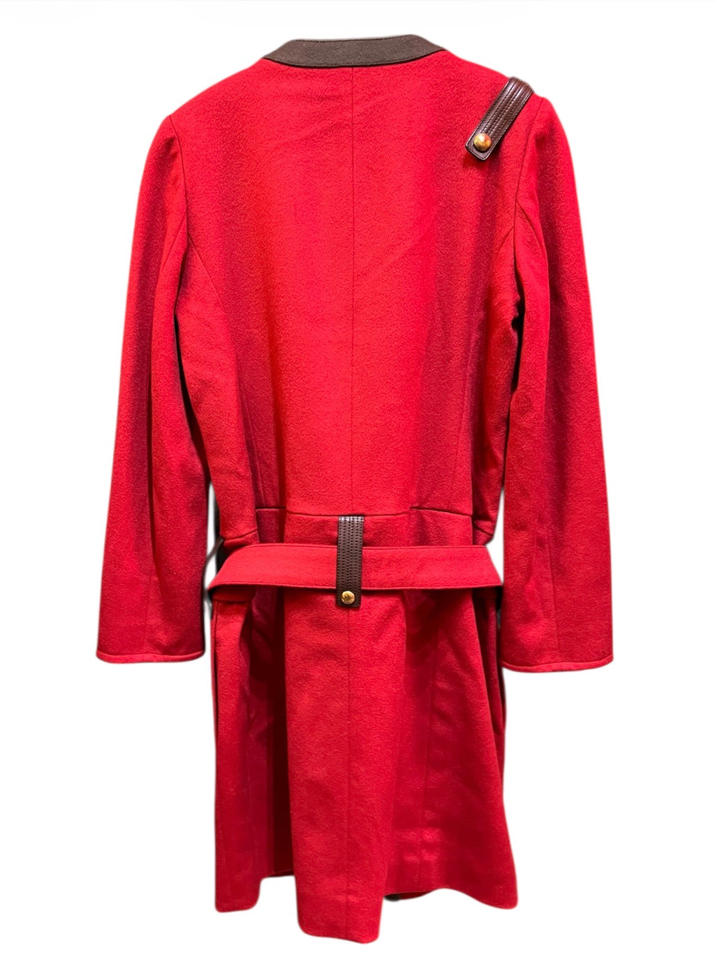 Gucci Long Red and Gold Wool Coat