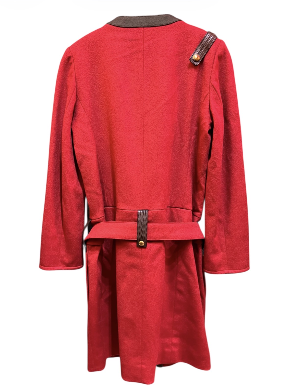 Gucci Long Red and Gold Wool Coat