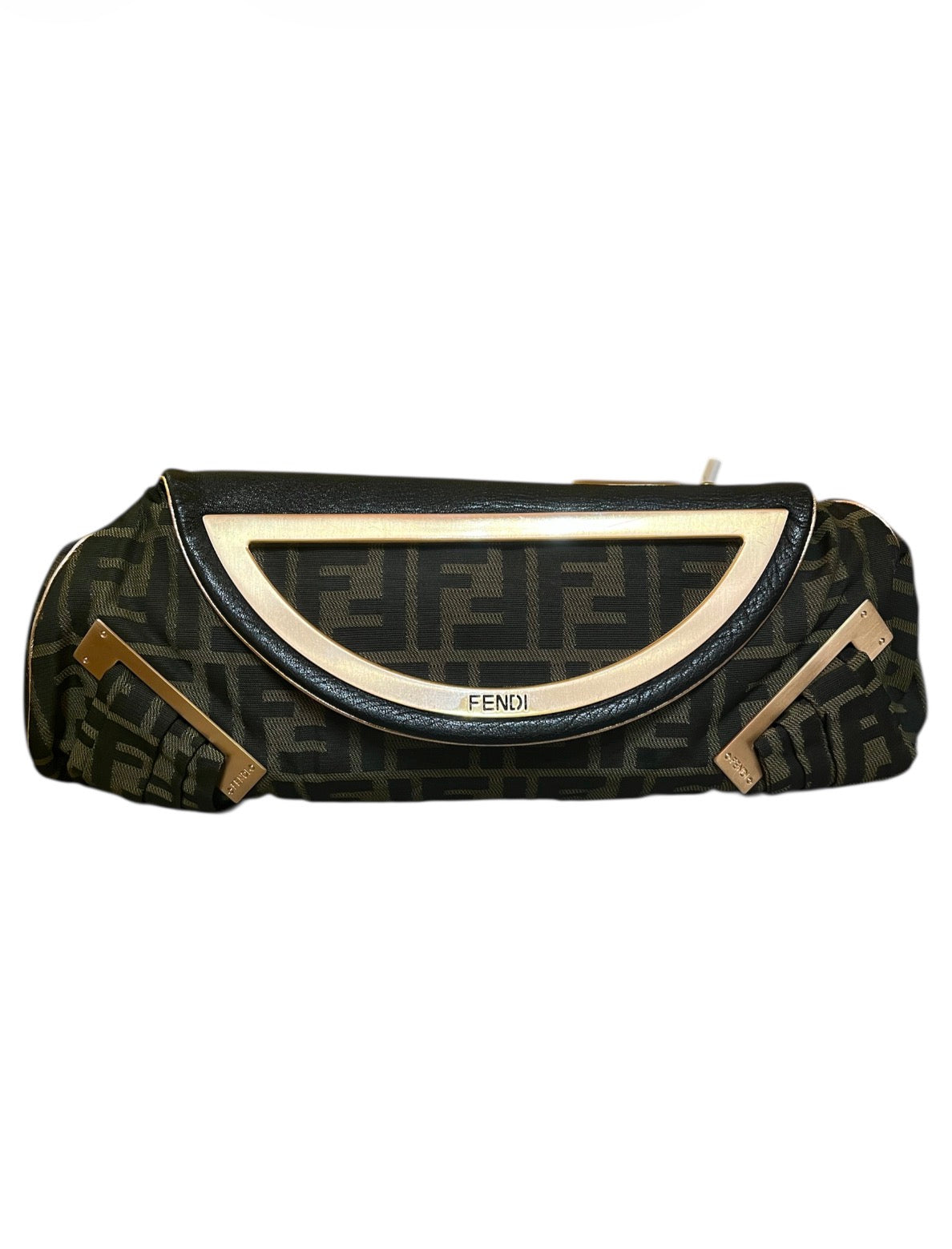 Fendi Monogram Handbag in Khaki and Black