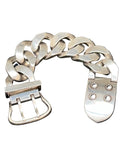 Vintage Hermes Boucles Sellier Sterling Silver Chain Bracelet