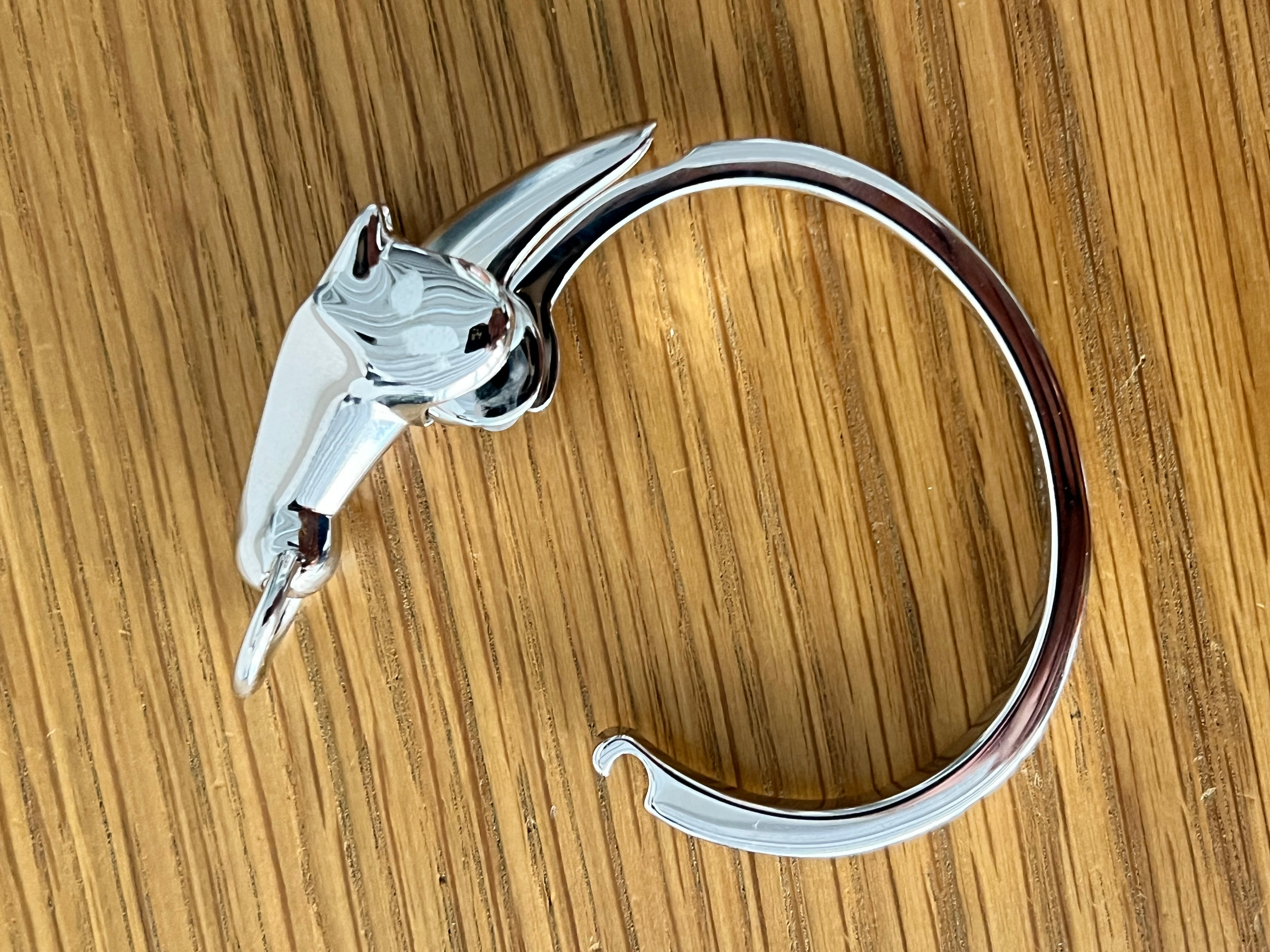 Hermes sterling silver Au Galop bracelet