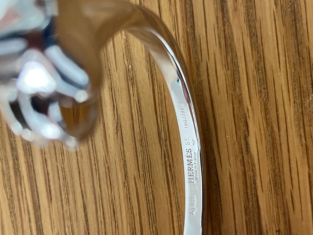 Hermes sterling silver Au Galop bracelet