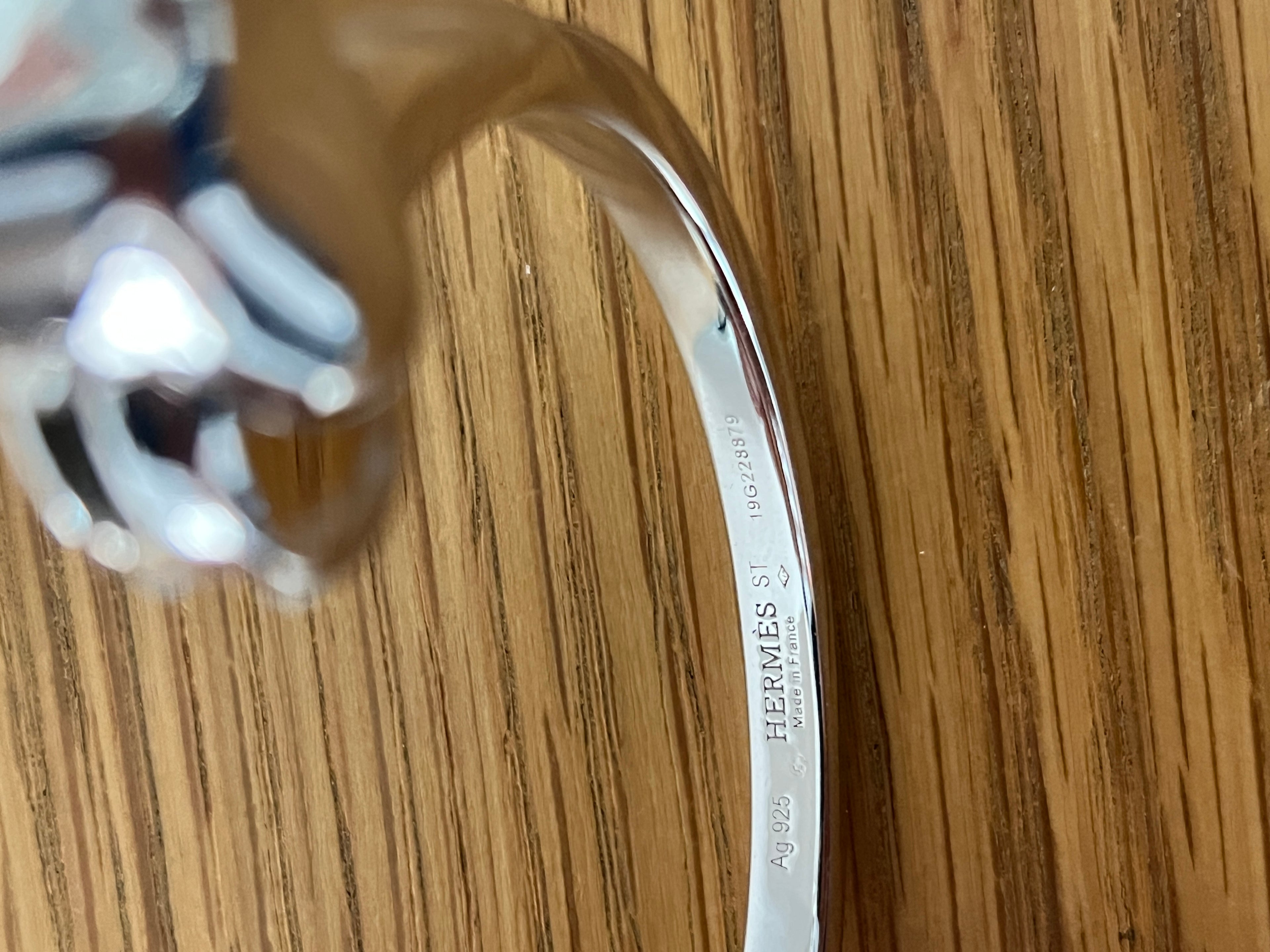 Hermes sterling silver Au Galop bracelet