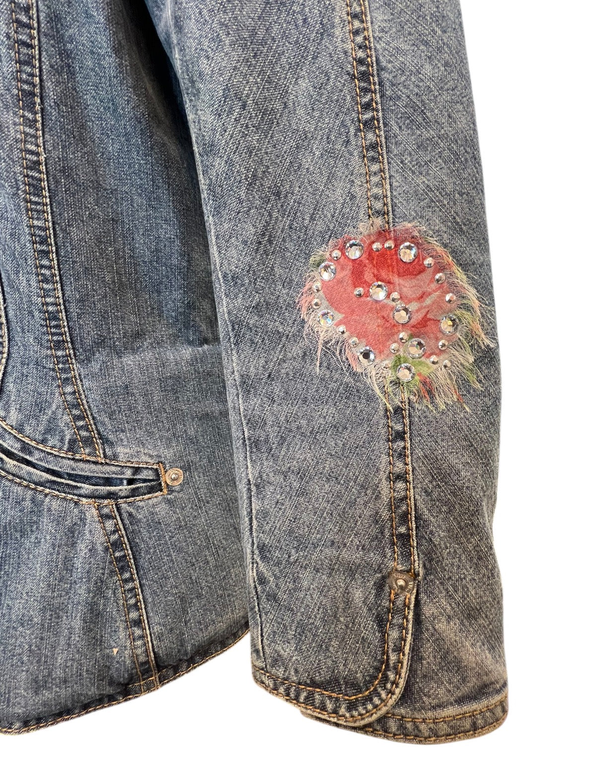 Christian Dior Denim Jacket with Floral Motifs by John Galliano