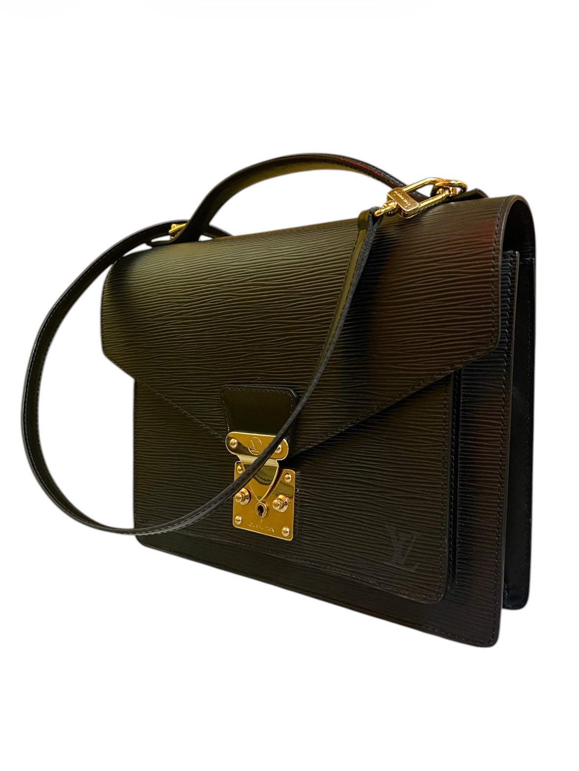 2003 Louis Vuitton Handbag, Black Epi Leather