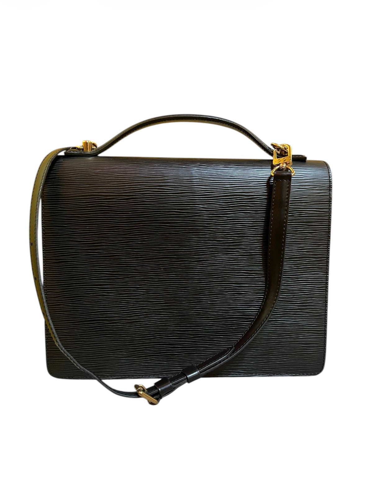 2003 Louis Vuitton Handbag, Black Epi Leather