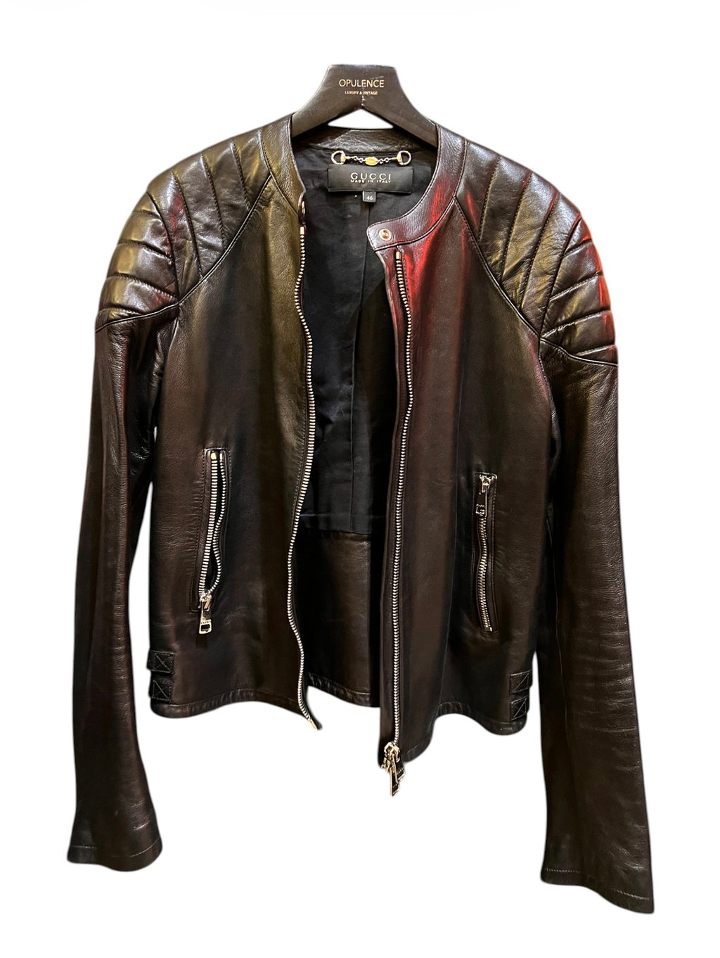 Gucci Black Leather Biker Jacket
