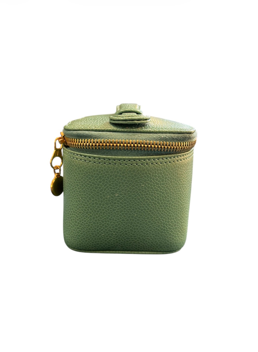 1997 Small Chanel Bag in Green Caviar Leather