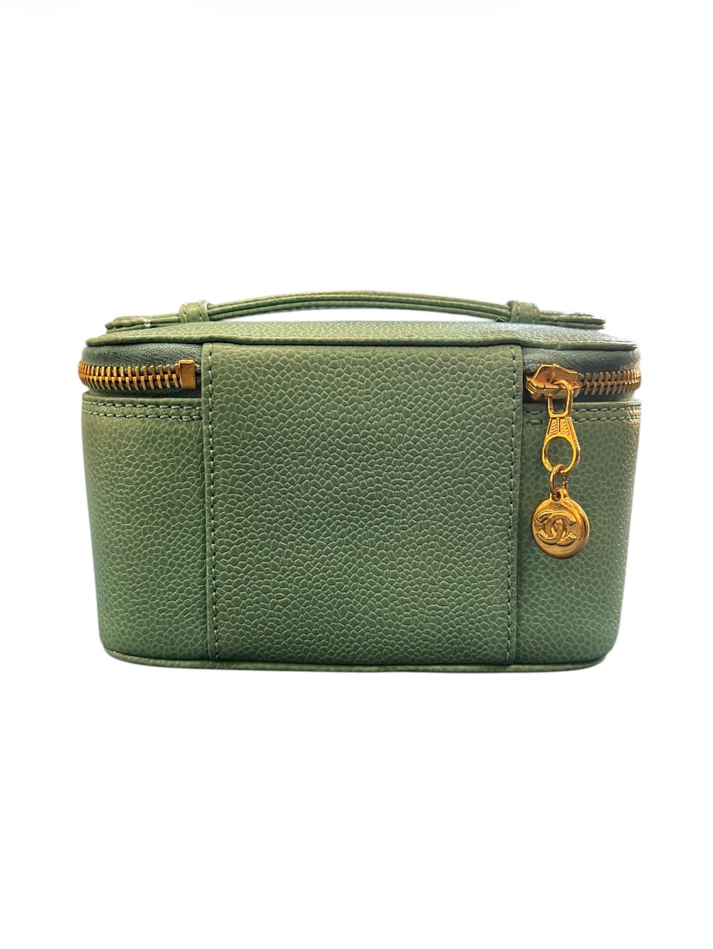 1997 Small Chanel Bag in Green Caviar Leather