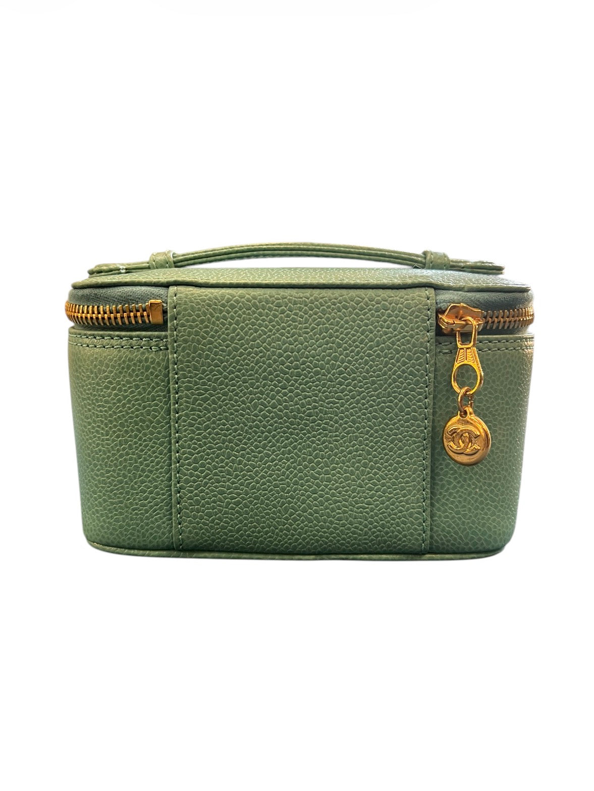 1997 Small Chanel Bag in Green Caviar Leather