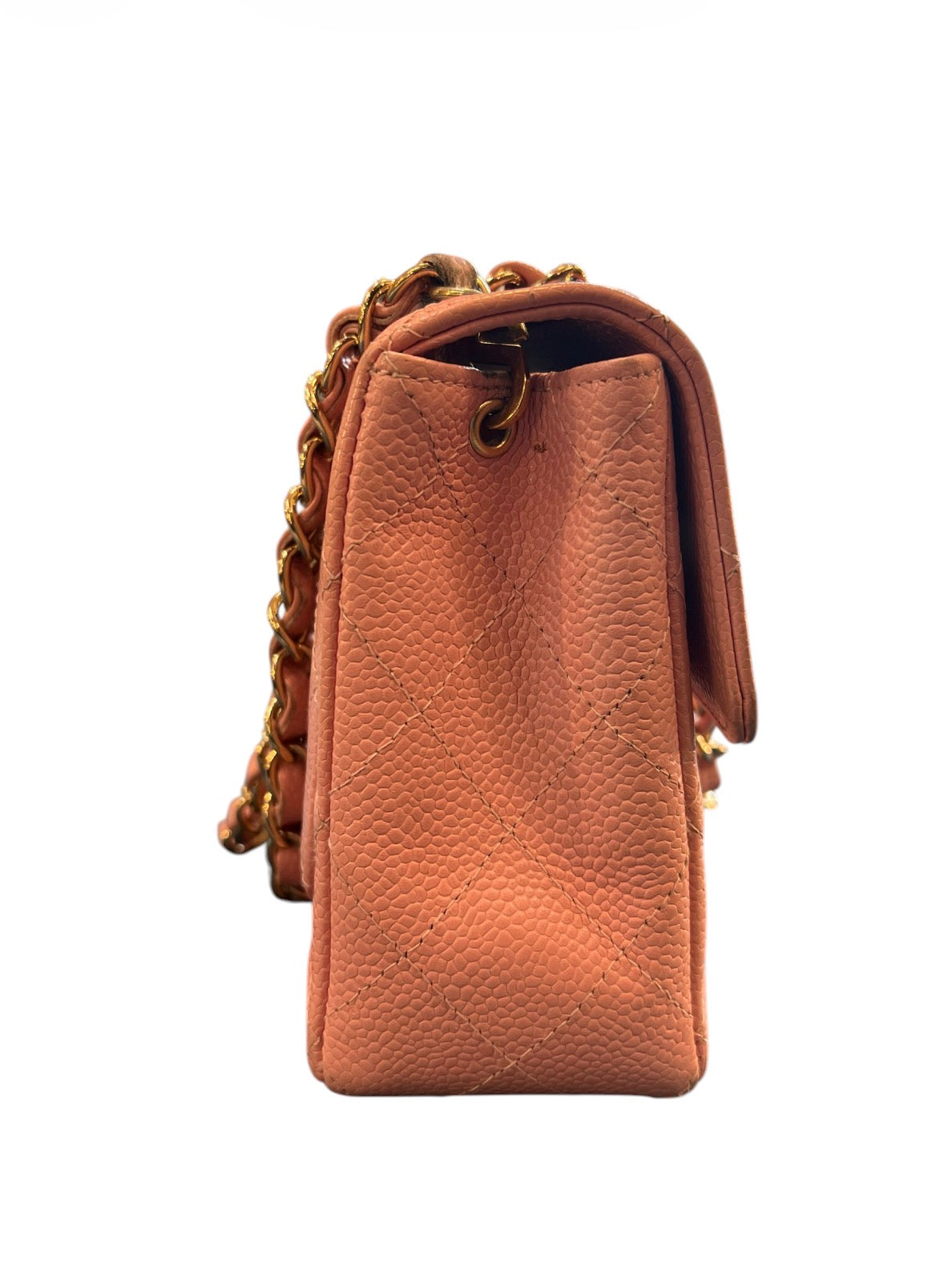 2004 Small Chanel Caviar Pink Leather Shoulder Bag