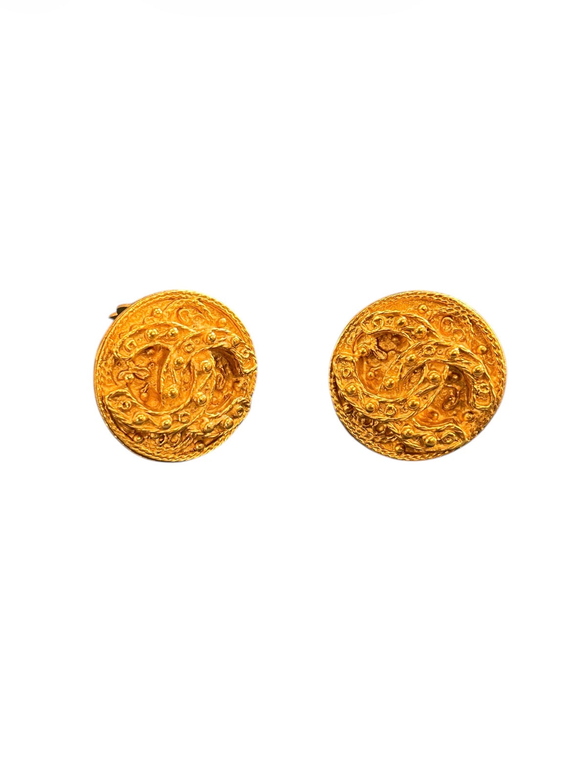 Chanel Golden Clip-On Earrings