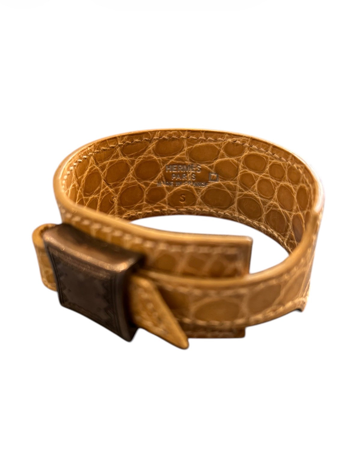 Hermès Beige Crocodile Leather Strap