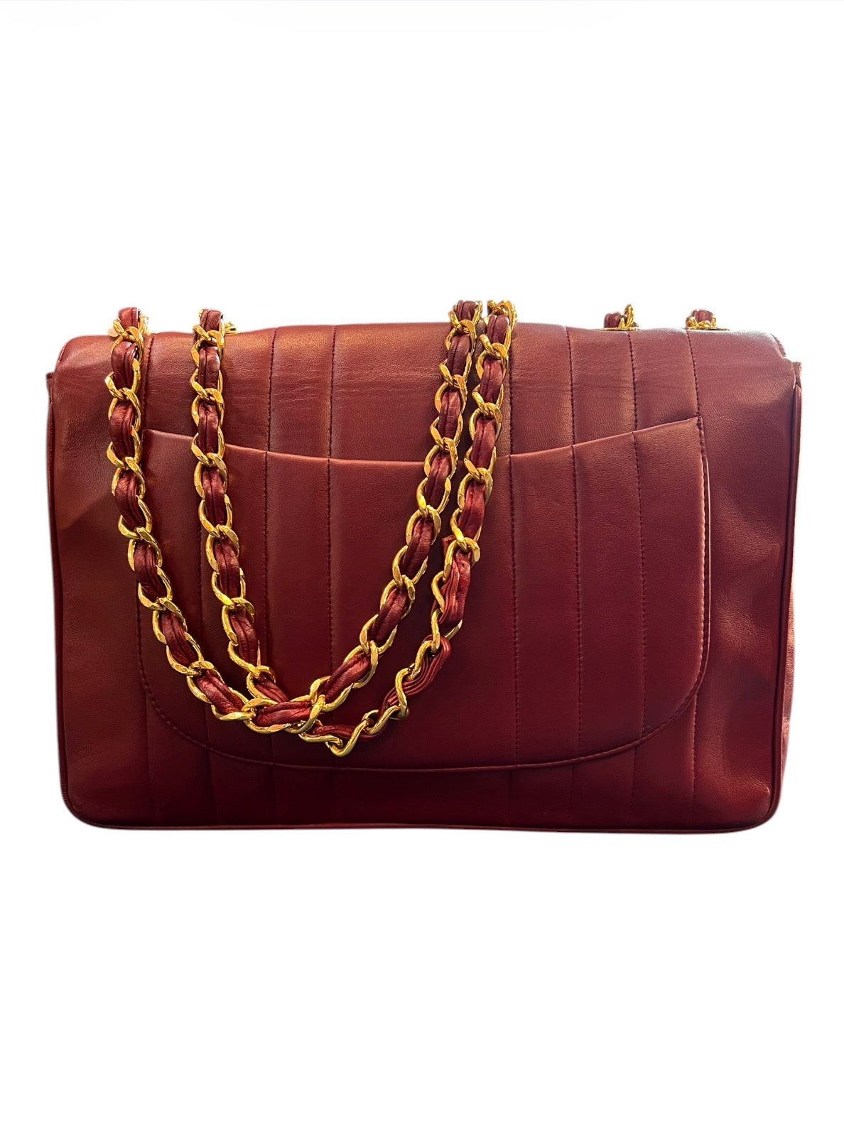 1991 Chanel Handbag, Burgundy Leather