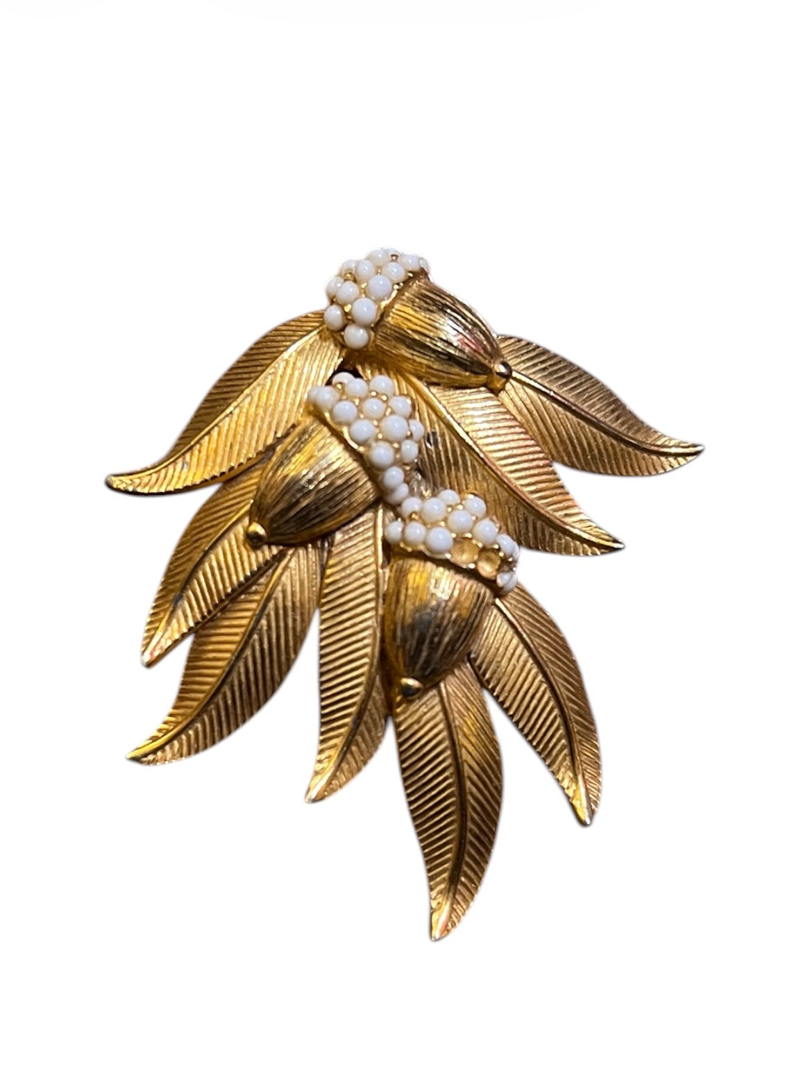 Schiaparelli Golden Flower-Shaped Brooch