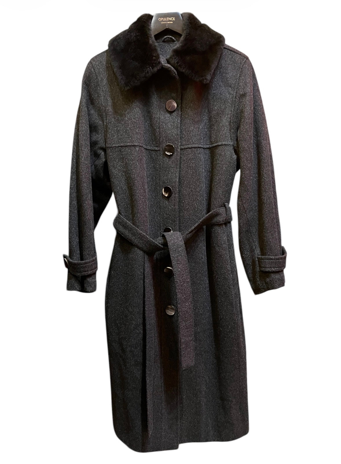 Yves Saint Laurentコート Yves Saint Laurent Black Wool Coat – Opulence Vintage