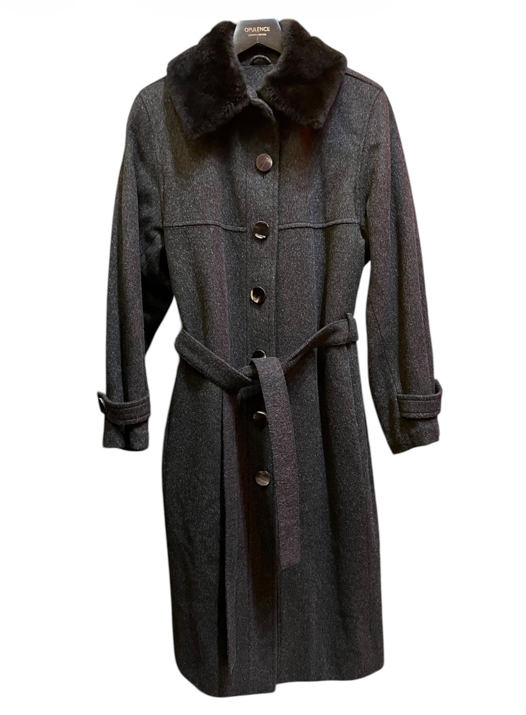 Yves Saint Laurent Black Wool Coat