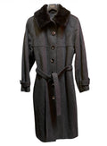 Yves Saint Laurent Black Wool Coat