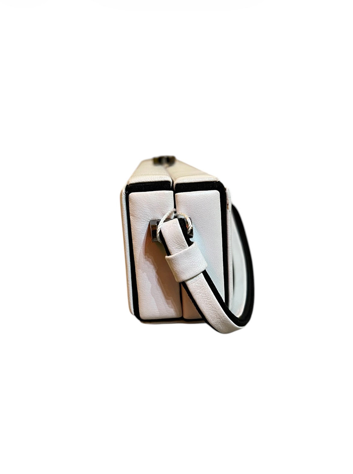 2008 Chanel Clutch in White Leather with Silver CC Logo