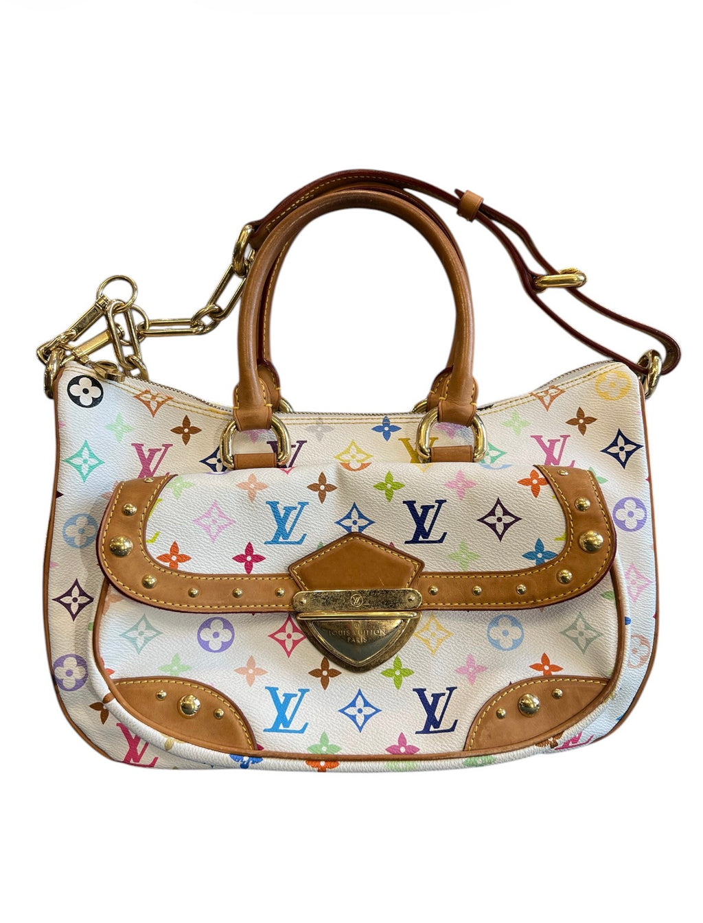 2010 Louis Vuitton x Takashi Murakami Monogram Multicolore Rita Handbag