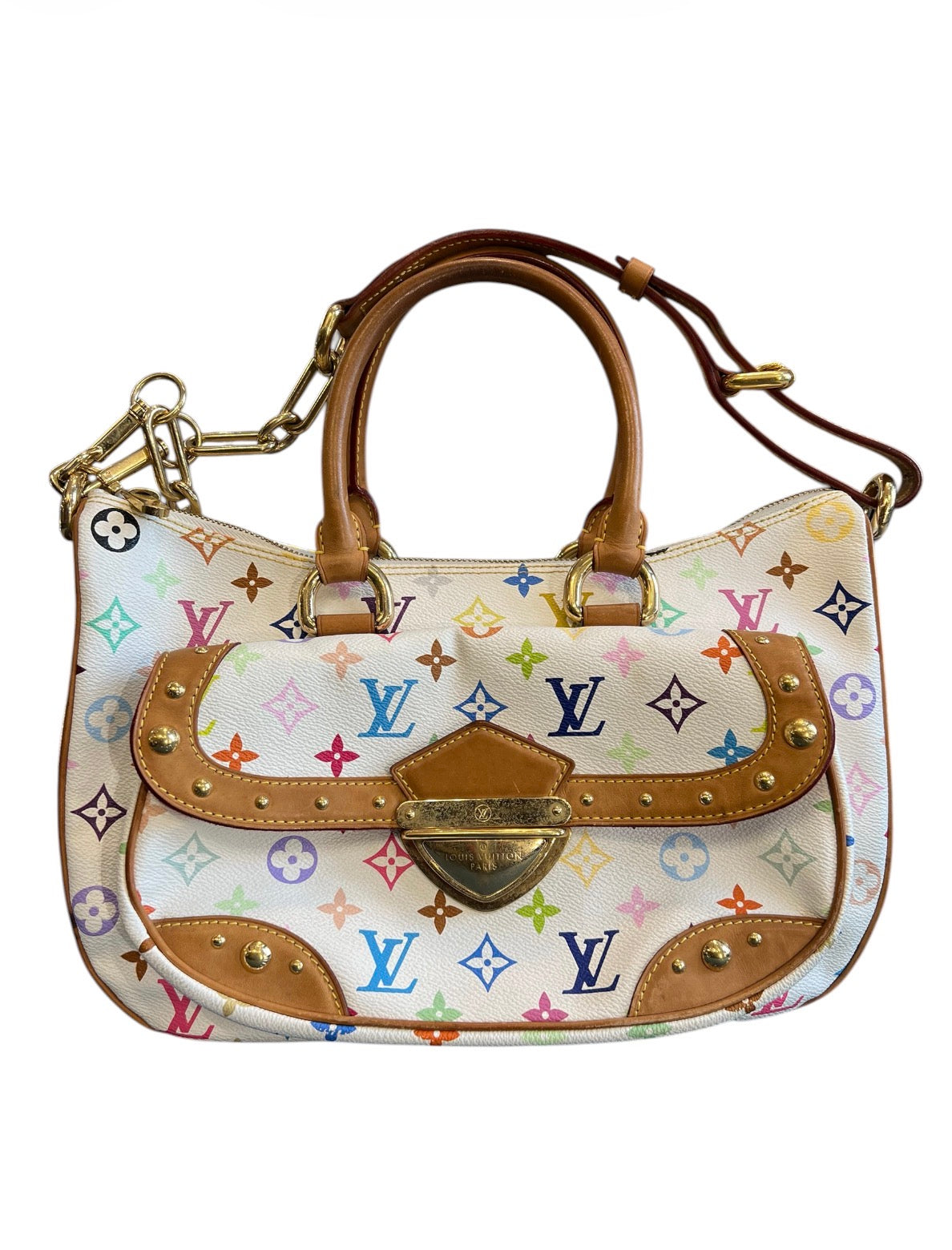 2010 Louis Vuitton x Takashi Morakami Monogram Multicolore Rita Handbag
