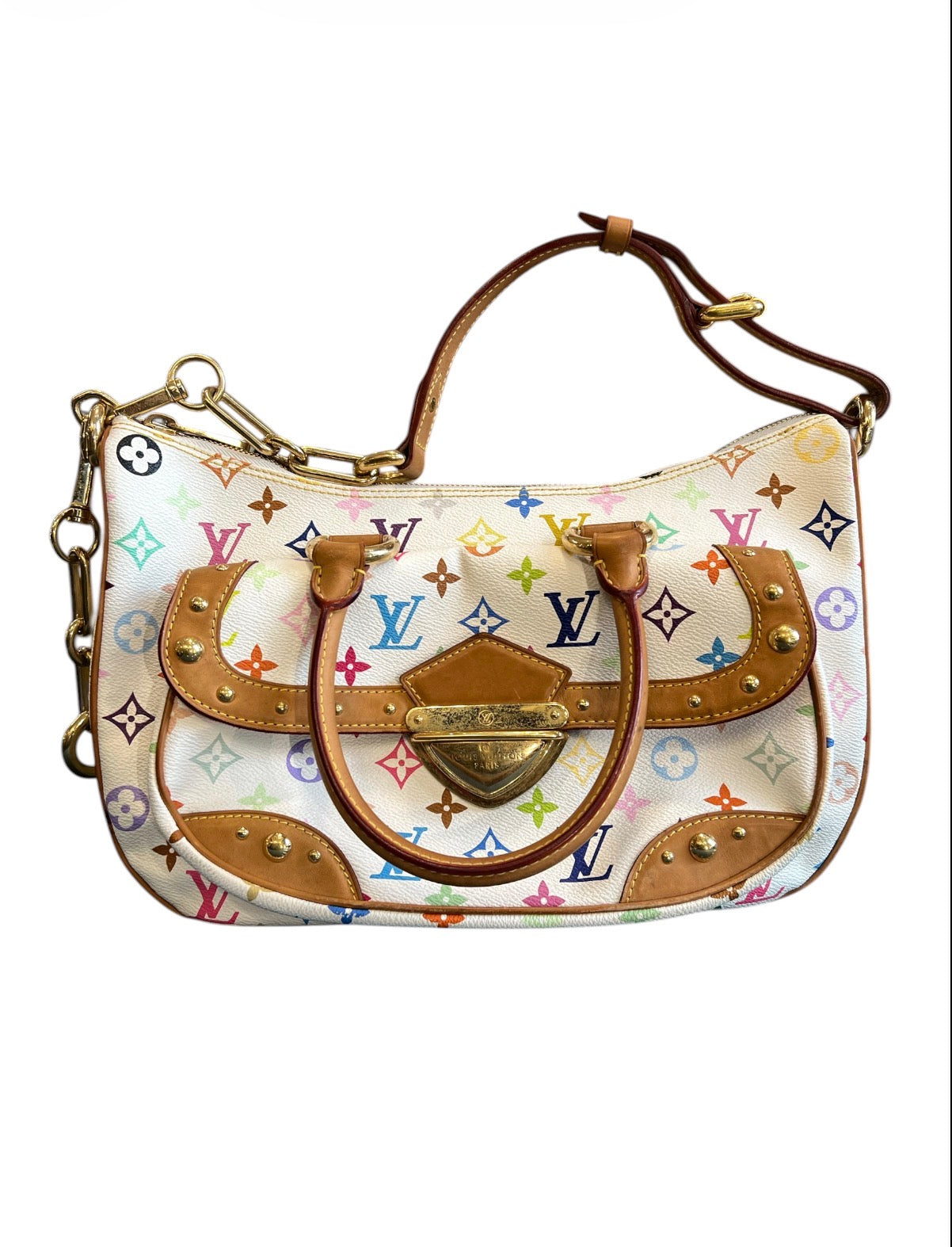 2010 Louis Vuitton x Takashi Morakami Monogram Multicolore Rita Handbag