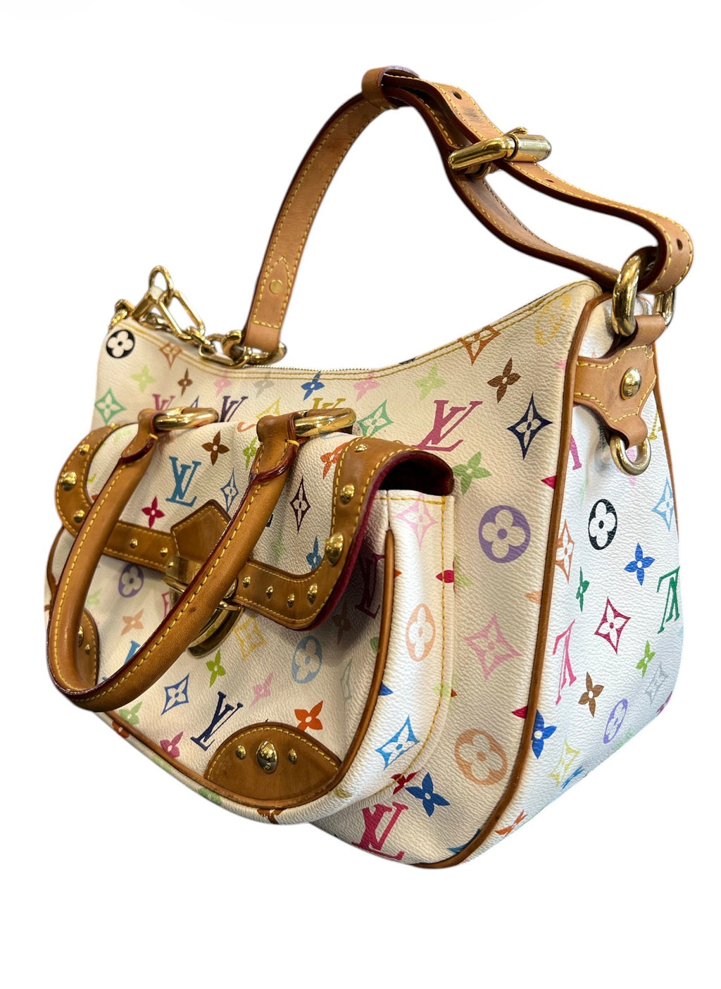 2010 Louis Vuitton x Takashi Murakami Monogram Multicolore Rita Handbag