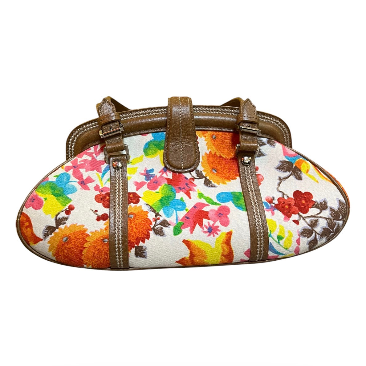 Dior “Detective” Handbag with floral-print canvas frame