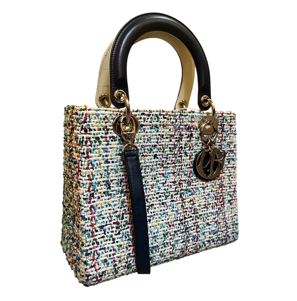 Lady Dior Handbag in Multicolor Tweed