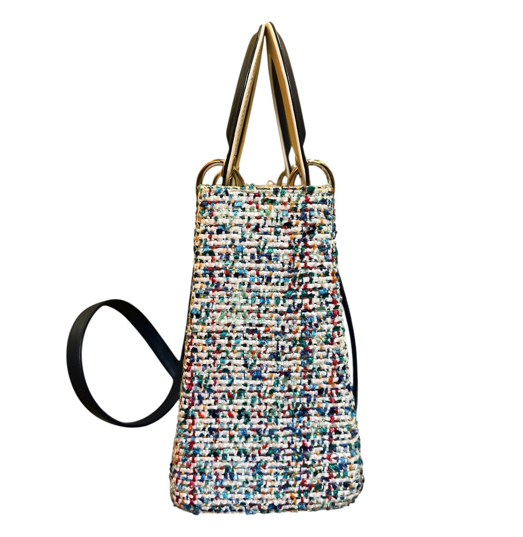 Lady Dior Handbag in Multicolor Tweed