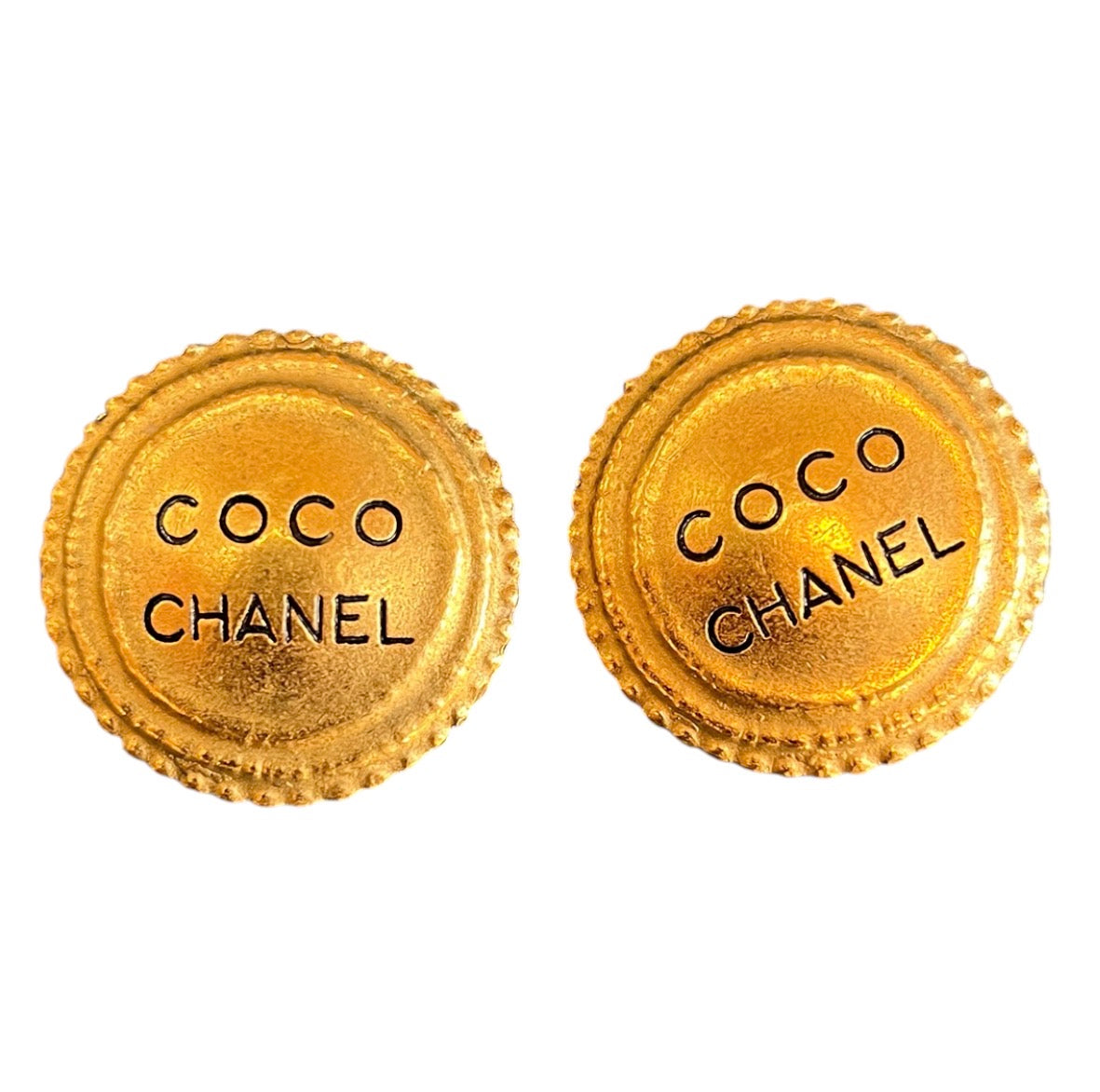 Coco Chanel Golden Clip-On Earrings