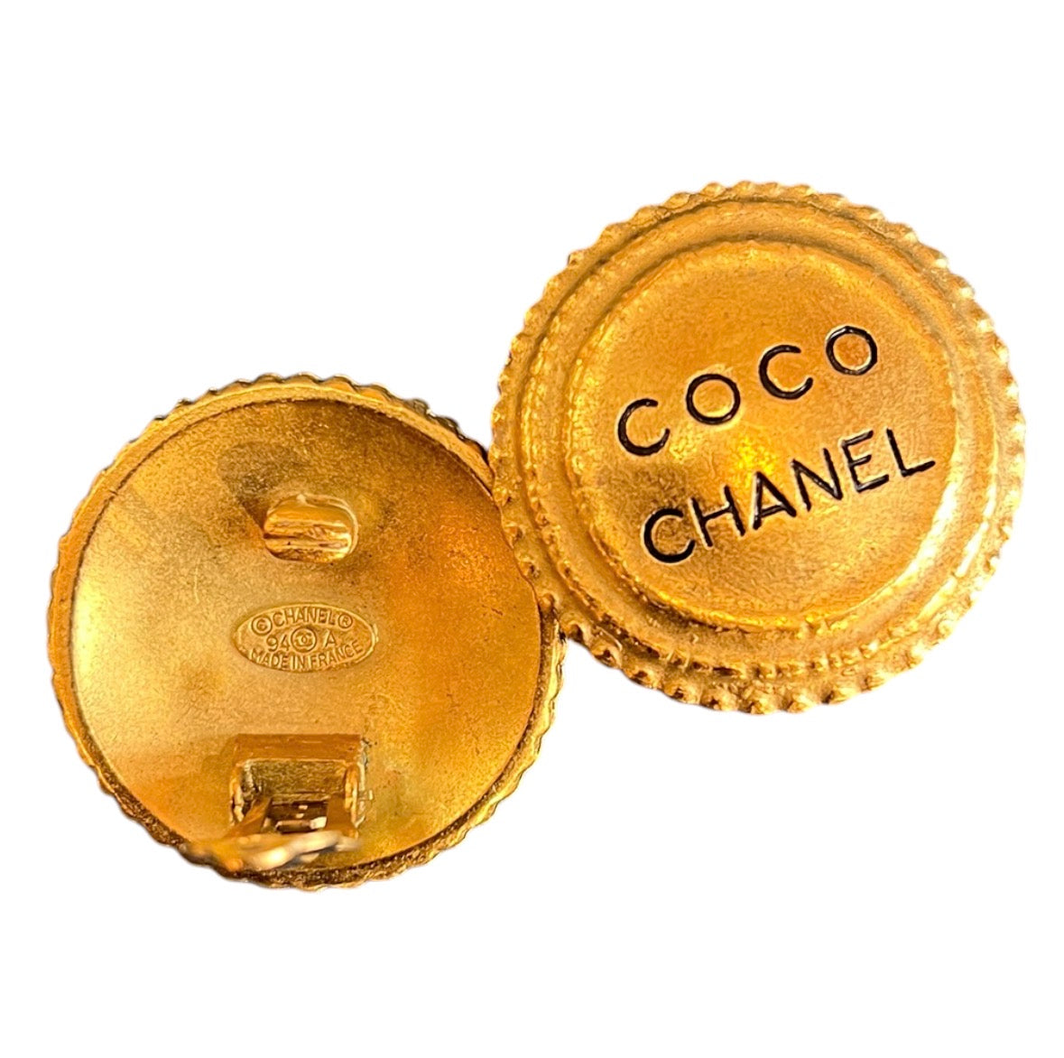 Coco Chanel Golden Clip-On Earrings