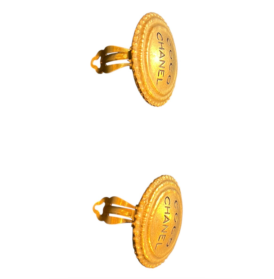 Coco Chanel Golden Clip-On Earrings