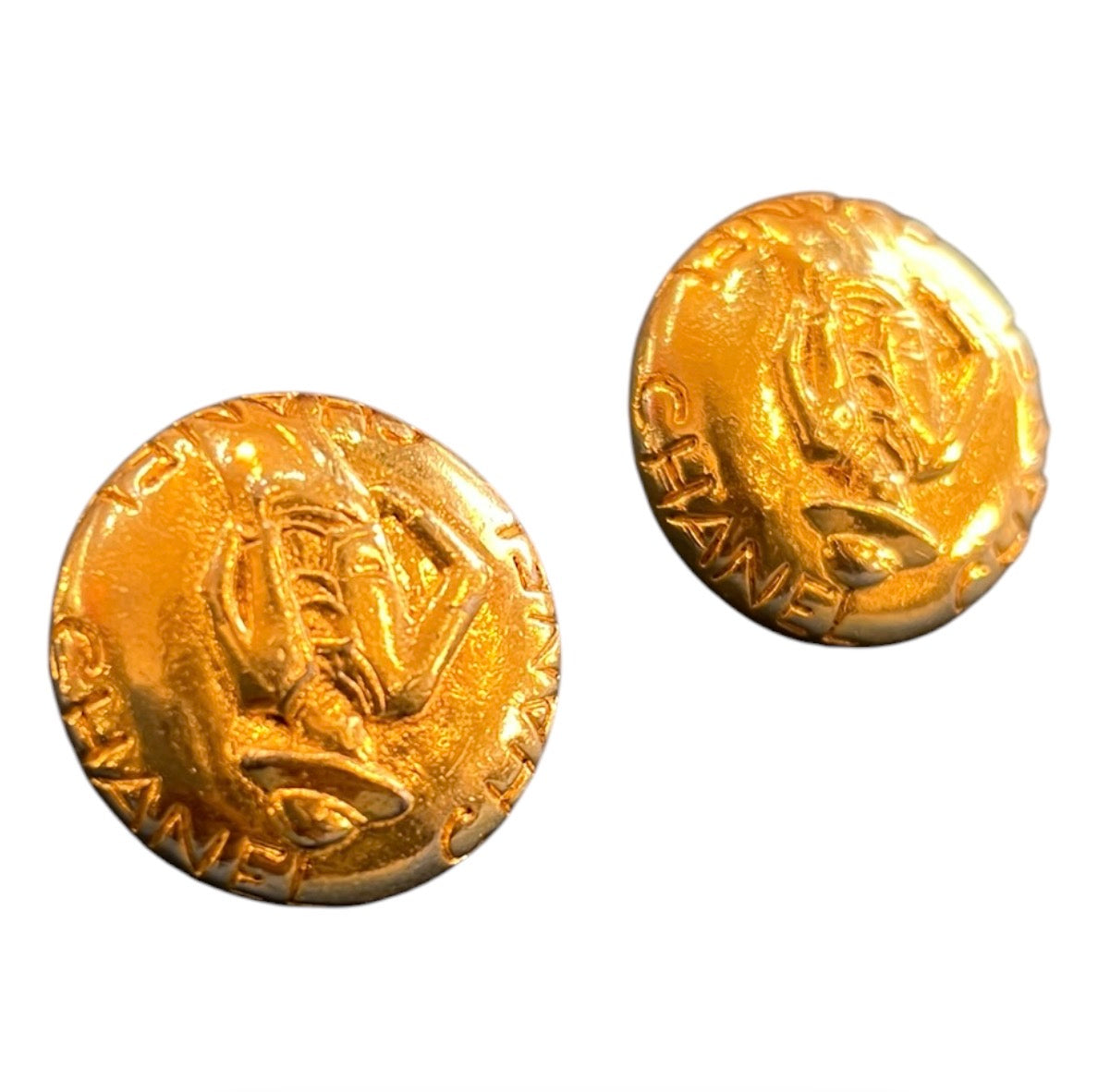 Chanel Golden Clip-On Earrings