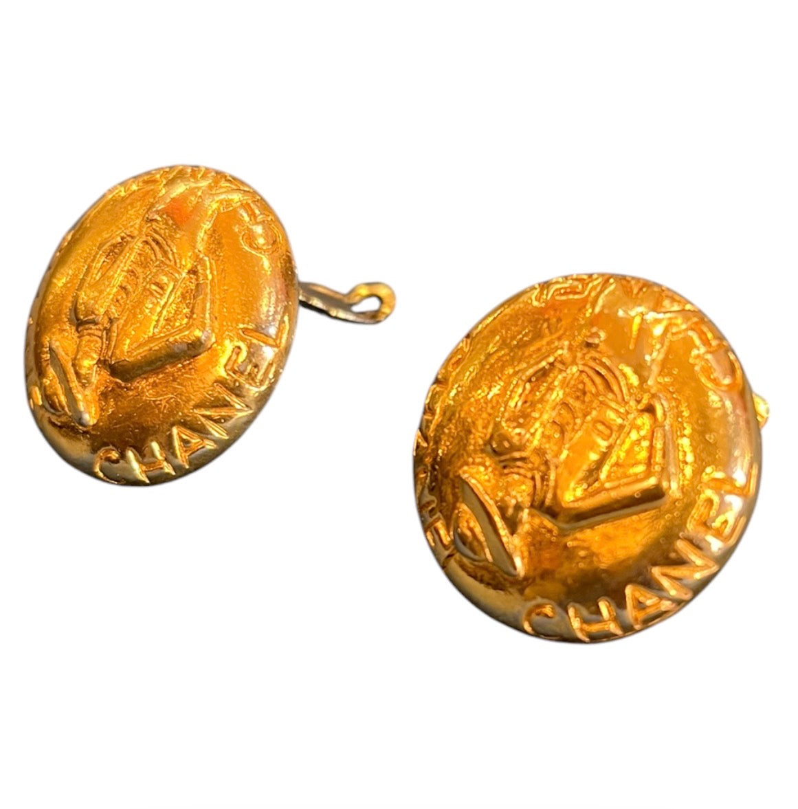 Chanel Golden Clip-On Earrings