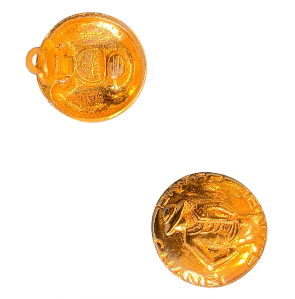 Chanel Golden Clip-On Earrings